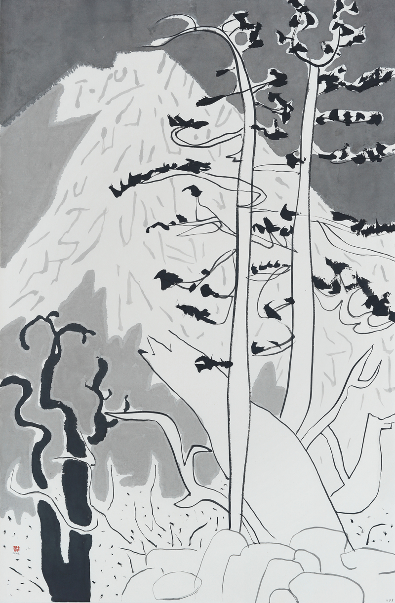 장병언, structure landscape 099, ink_on_paper, painting, 2026